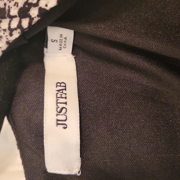 NWT Just Fab Women's Snakeskin Print Black and White Dress Size S - Picture 2 of 9